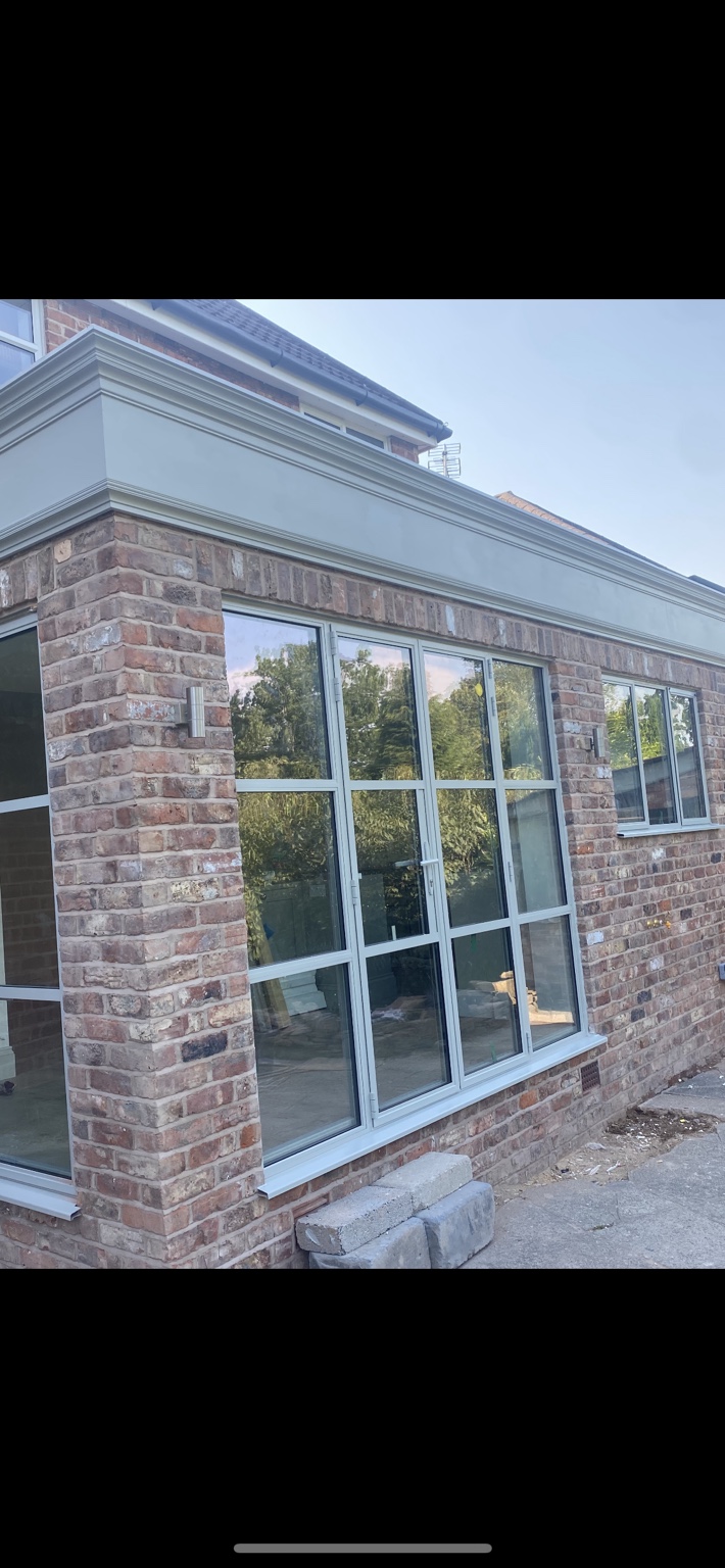 Traditional brick and white glazing