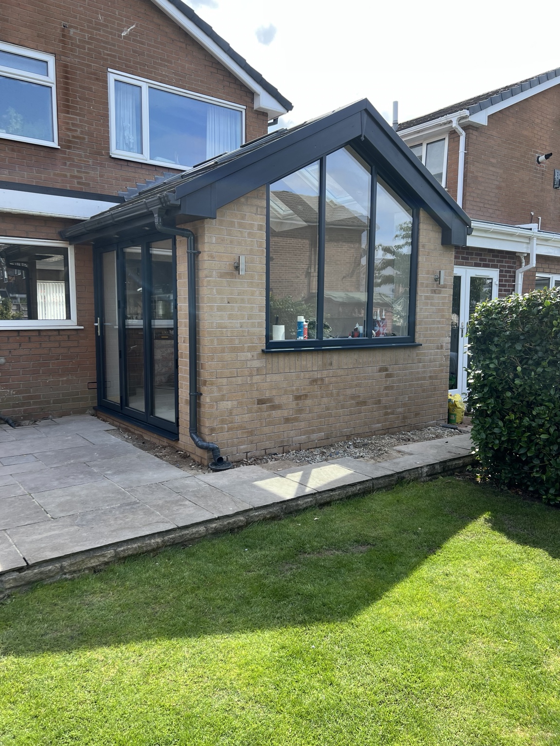 A glazed gable extension