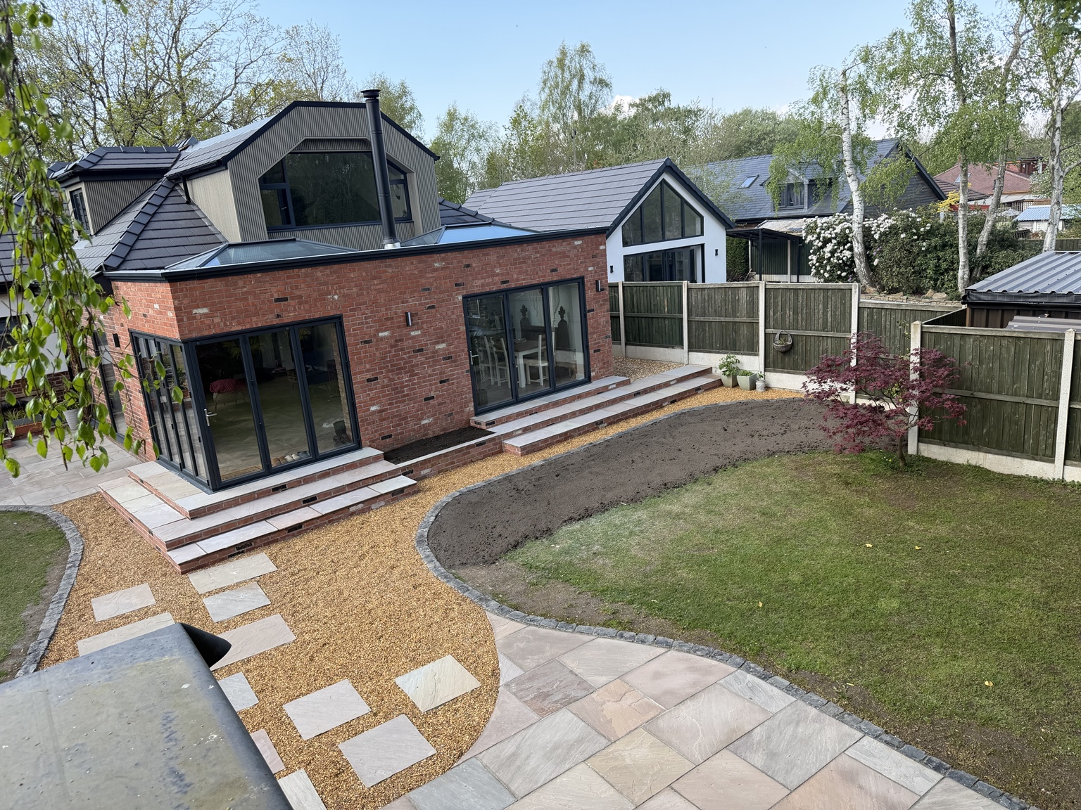 Rear extension and landscaping completed by Coppice